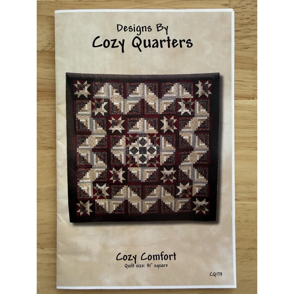 COZY COMFORT Quilt Pattern Designs by‎ Cozy Quarters 81" Square CQ173